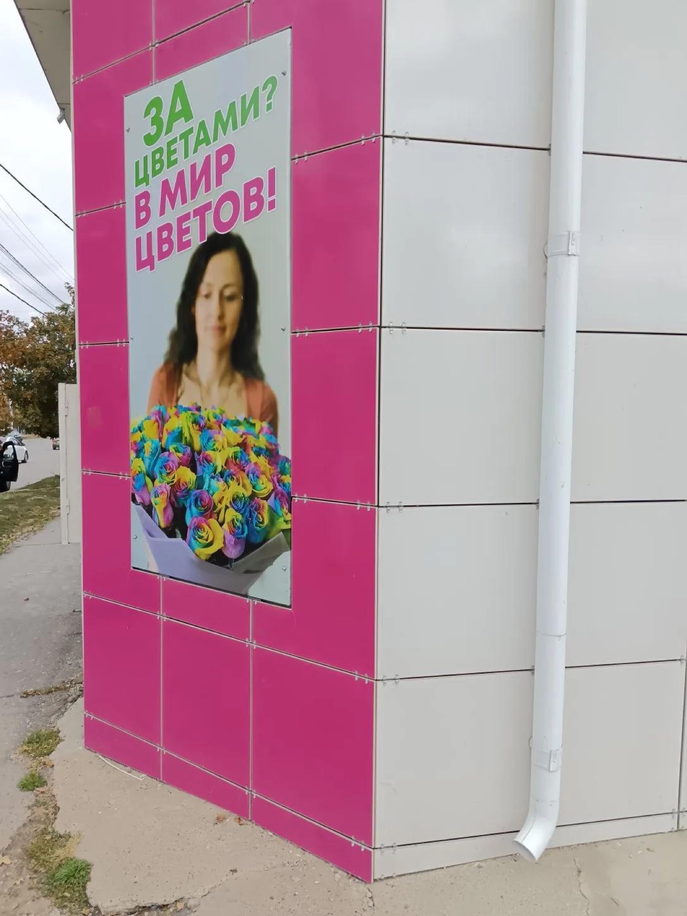 Рекламное панно на фасаде